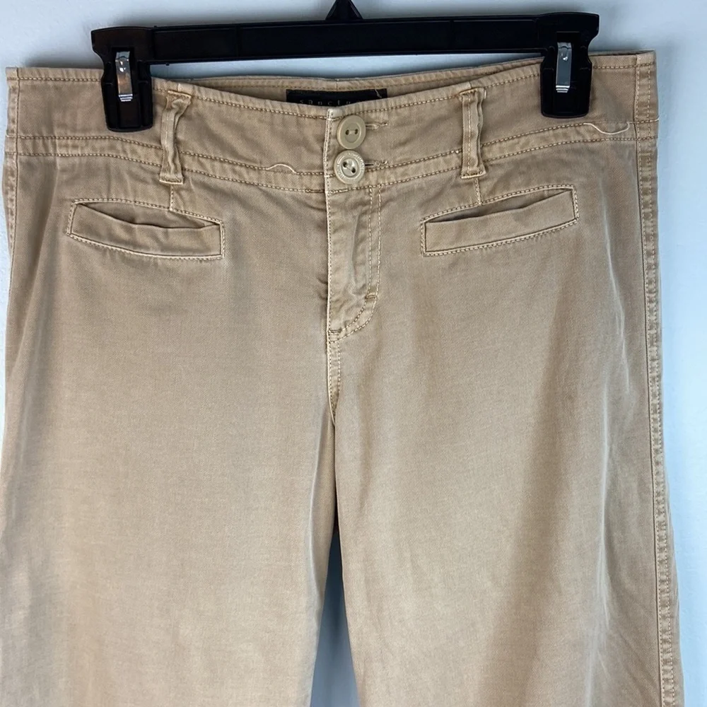 SANCTUARY Anthropologie Khaki Cargo Utility Wide Leg Pants Size 6 - Picture 4 of 15